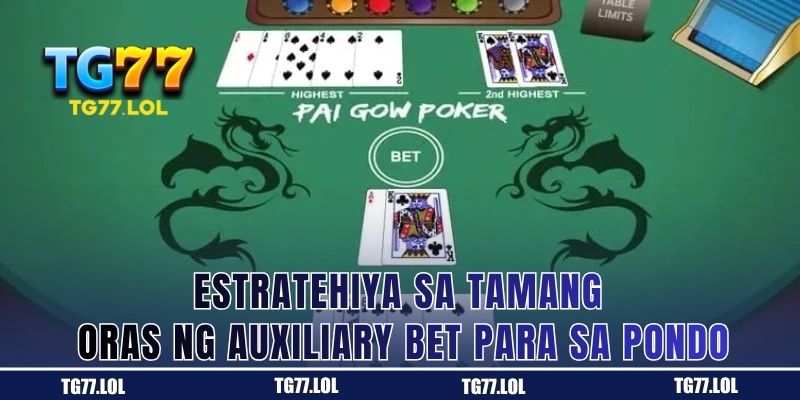 Estratehiya sa Tamang Oras ng Auxiliary Bet para sa Pondo